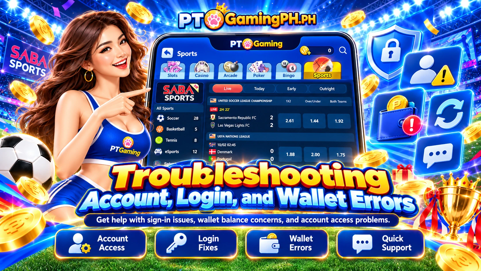 PTGaming SABA Sports In-Play Betting Dashboard and Live Odds